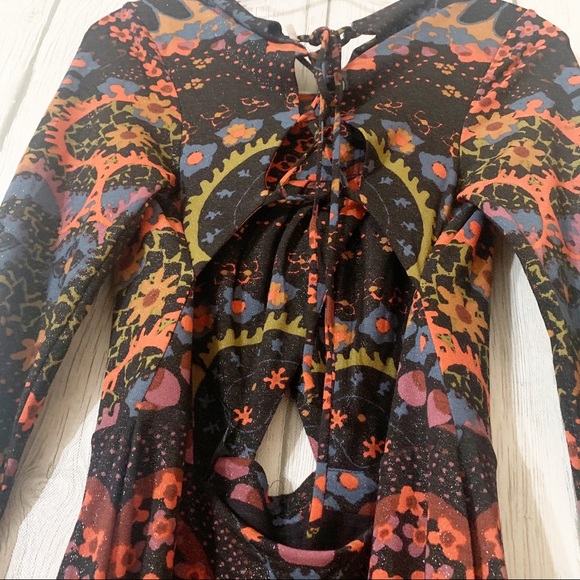 Free People Far Out Black Combo Maxi Dress Size: L - Picture 8 of 10